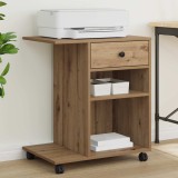 vidaXL Suport pentru imprimantă Stejar artizanal 60 x 40 x 68.5 cm 8004430