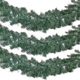 Ghirlandă Crăciun, Model Verde, Lungime 2.7m, Lățime 10cm, Material Plastic, Oem