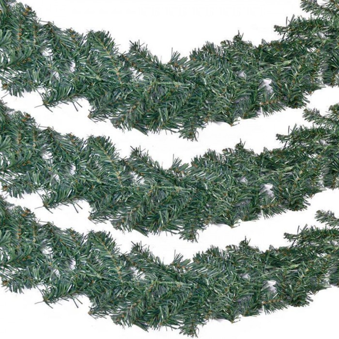 Ghirlandă Crăciun, Model Verde, Lungime 2.7m, Lățime 10cm, Material Plastic