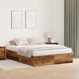 Cumpara ieftin Cadru de pat din lemn vechi, 140x200 cm, cu depozitare