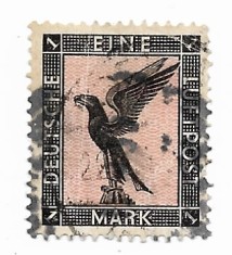 Germania - Posta aeriana, 1926-1927 - 1 Mk, obliterat