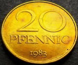 Cumpara ieftin Moneda 20 PFENNIG - RD GERMANA, anul 1983 *cod 242 - excelenta!