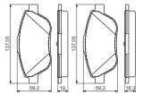 BOSCH 0 986 494 564 set placute frana,frana disc
