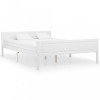 VidaXL Cadru de pat, alb, 140x200 cm, lemn de pin masiv