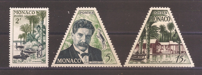 Monaco 1955 - 80 ani de la nașterea lui Albert Schweitzer, 1875-1965 PA, MH