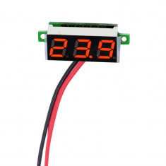 Voltmetru digital mic, cu leduri rosii, 3.5 – 30 V, cu 3 digit si 2 fire