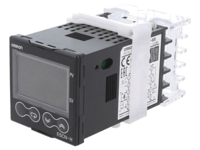 Regulator temperatură OMRON E5CN SPST-NO SSR pe panou 24V LCD IP66 foto