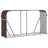 Cumpara ieftin Suport pentru busteni, maro, 180x45x100 cm, otel galvanizat