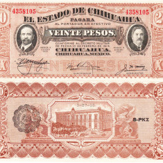 Mexic 20 Pesos Chihuahua 1915 P-S537b UNC