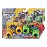 MONSTER JAM SET 2 MASINUTE METALICE JCB DIGATRON SI GRAVE DIGGER SCARA 1 LA 64
