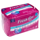 Absorbante Maxi Fresh Girl, Model Super Plus Cu Aripioare, Set 12 Bucăți, Lungime 280mm, Utilizare Zi și Noapte, Oem