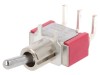 Comutator Basculant C&amp;K SPDT ON-ON, 5A, THT, IP40, Maneta Rotunda, -30-85&deg;C