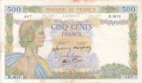 FRANTA 500 francs 9-4-1942 VF-/VF!!!