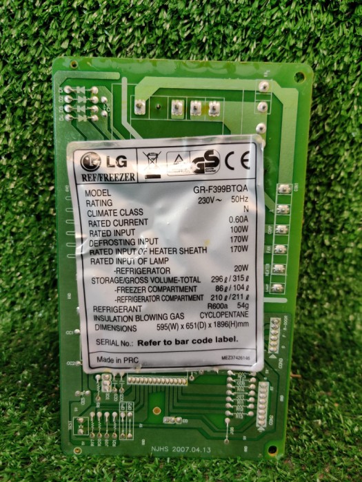 placa electronica combina frigorifica Lg GR-F399BTQA / C1