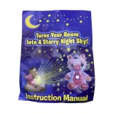 Ursulet Proiector Stele Multicolor, Lumini LED, 40cm, Baterii Incluse, Jucarie Plus Copii, 7 Culori