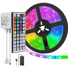 Kit Banda LED RGB 5050 60 led/m 5 metri IP20+Telecomanda