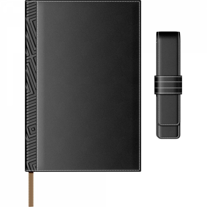 Set agenda si etui piele negru