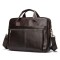 Geanta laptop 15,6&#039;, BUSY LDY&amp;GTM&reg; Dark, piele naturala, servieta unisex, multiple compartimente, maro inchis