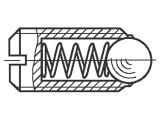 Clichet cu Bilă Oțel M3 7,4mm HALDER