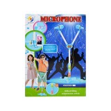 Microfon dublu cu baterii si suport, pentru copii
