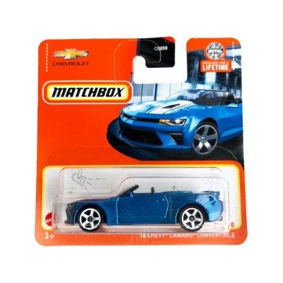 Mașinuță Matchbox Chevy Camaro Convertible &amp;#039;16, albastru, 1:64 foto