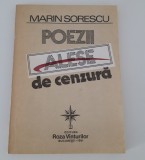 Marin Sorescu Carte cu autograf Poezii alese de cenzura