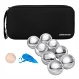 Set boules/petanque cu 8 bile metalice si husa Kruzzel