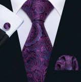 Set cravata + batista + butoni - matase - model 491