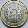 Moneda 2 Pounds 2023 Gibraltar Coronation King Charles III UNC. Numismatica Straine. 
