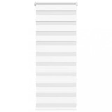 vidaXL Jaluzea tip zebra alb lățime țesătură 55,9 cm poliester