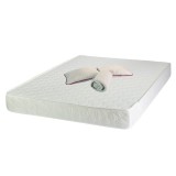 Set Saltea ortopedica, Pegas Comfort Flex 140x200x20cm, fermitate tare, cu spuma poliuretanica, Saltsib plus 2 perne matlasate, microfibra 50x70cm si