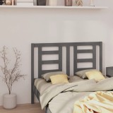 VidaXL Tăblie de pat, gri, 126x4x100 cm, lemn masiv de pin 818812