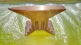 G268-Nicovala mica bijutier veche bronz masiv aurit perioada inainte de razboi, piesă rara și autentică pt. colecționari decorativa sau folosibila.