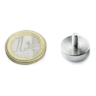 Magnet neodim oala &amp;Oslash;16 mm, cu filet exterior M4, putere 8 kg foto