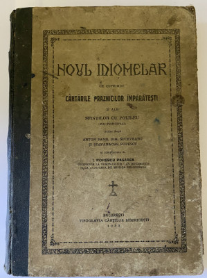 Noul Idiomelar - carte religioasa veche - 1933 foto