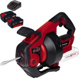 Einhell TE-DA 18/760 Li PXC + Twinpack + 4514095 - Aparat de desfundat tevi 16-55 mm + Set 2 acumulatori si incarcator Li-Ion 18 V 4 Ah