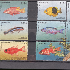 PC367 - Antigua & Barbuda 1998 Fauna marina/ Pesti, serie + colita MNH, 18v +2v