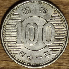 Japonia - moneda de colectie - 100 yen 1966 四十一年 argint - foarte frumoasa !