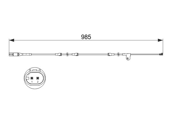 BOSCH 1 987 473 520 senzor de avertizare,uzura placute de frana