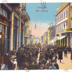 3028 - CRAIOVA, Unirii street, Romania - old postcard, CENSOR - used - 1917