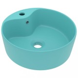 Cumpara ieftin Chiuveta de lux cu preaplin verde deschis mat 36x13 cm ceramica
