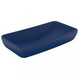 Chiuveta dreptunghiulara lux, albastru mat, 71x38 cm, ceramica
