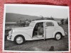 Fotografie tip carte postala, autoturism perioada interbelica