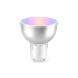 Cumpara ieftin Bec inteligent PNI SafeHome PT51RG LED, GU10, WiFi, RGBW, 5W, 500 lm, lumina/culoare reglabila prin internet, Aplicatie Tuya Smart, integrare in scen