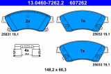 ATE 13.0460-7262.2 set placute frana,frana disc
