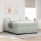 vidaXL Cadru de pat cu saltea Gri deschis 140 x 200 cm Catifea 3399290