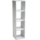 Biblioteca 5Five Mix n&amp;apos;Modul cu 4 compartimente, 35x32x134 cm, alb Household NewTrend