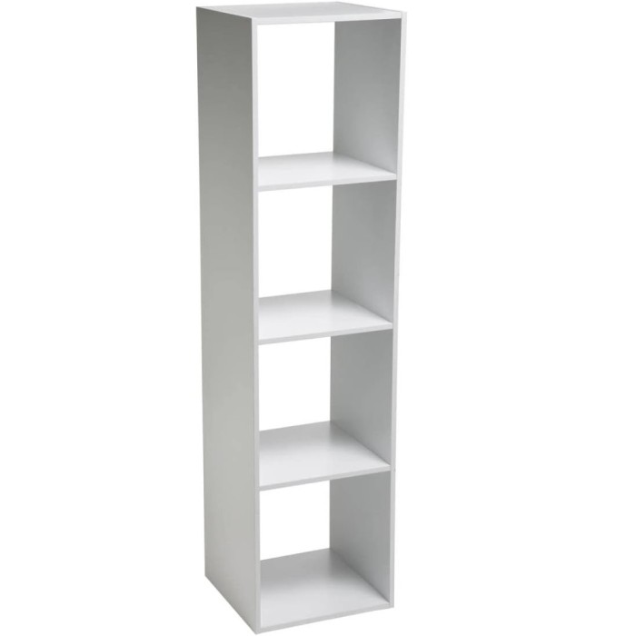 Biblioteca 5Five Mix n&amp;apos;Modul cu 4 compartimente, 35x32x134 cm, alb Household NewTrend