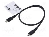 Cablu USB 3.2 USB C 0,5m negru Goobay