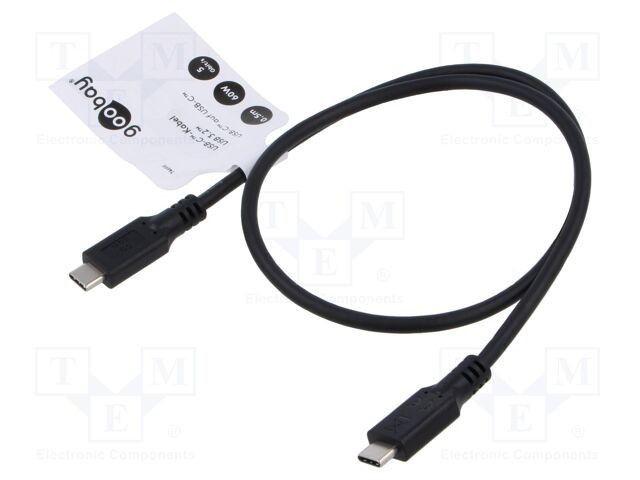 Cablu USB 3.2 USB C 0,5m negru Goobay